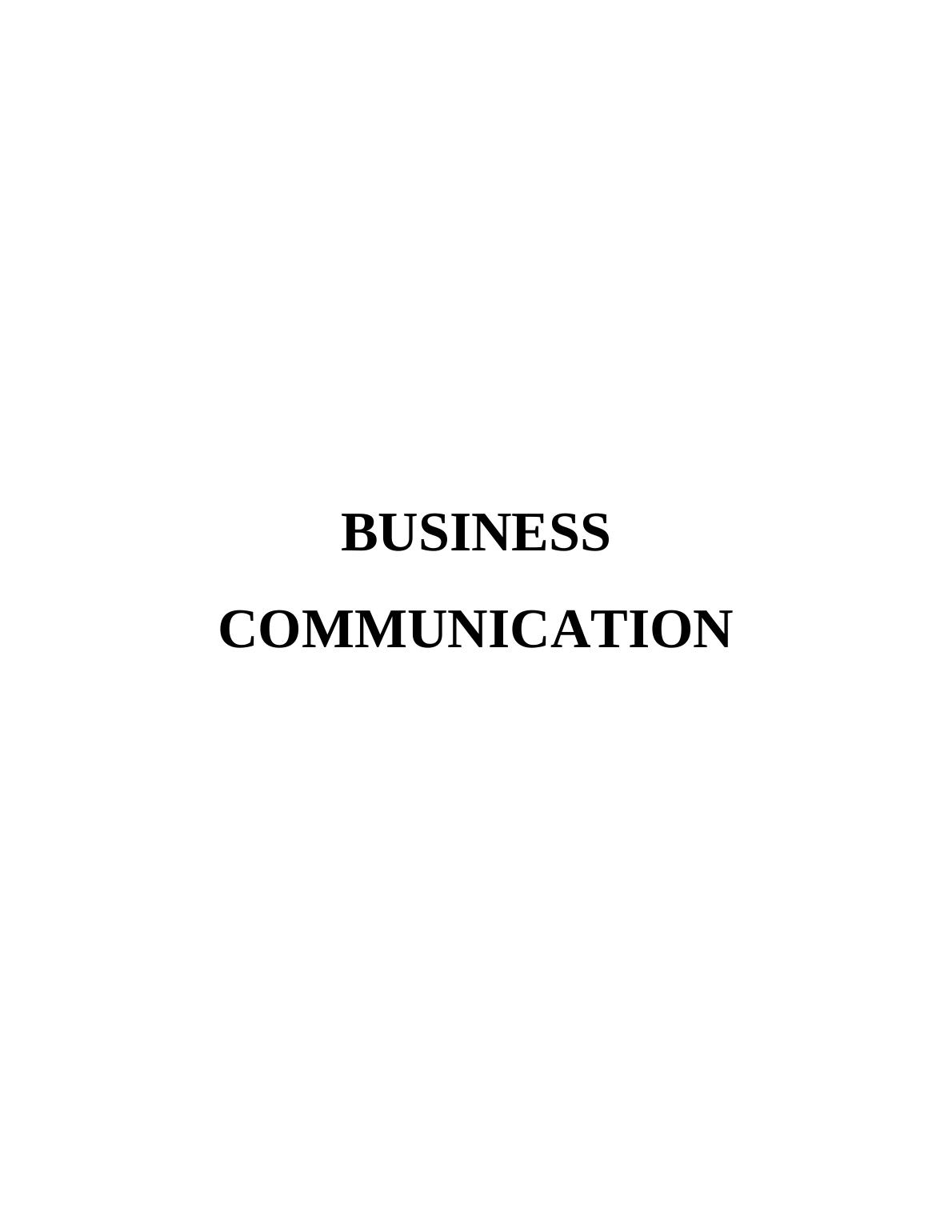 Report on Business Communication_1