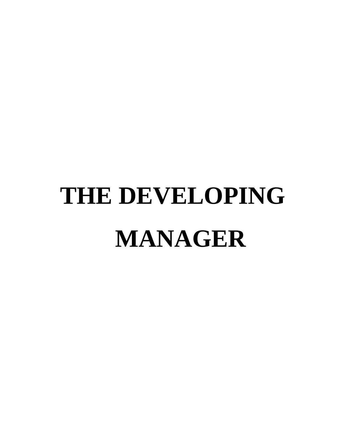 The Developing Manager Assignment : Savoy hotel_1