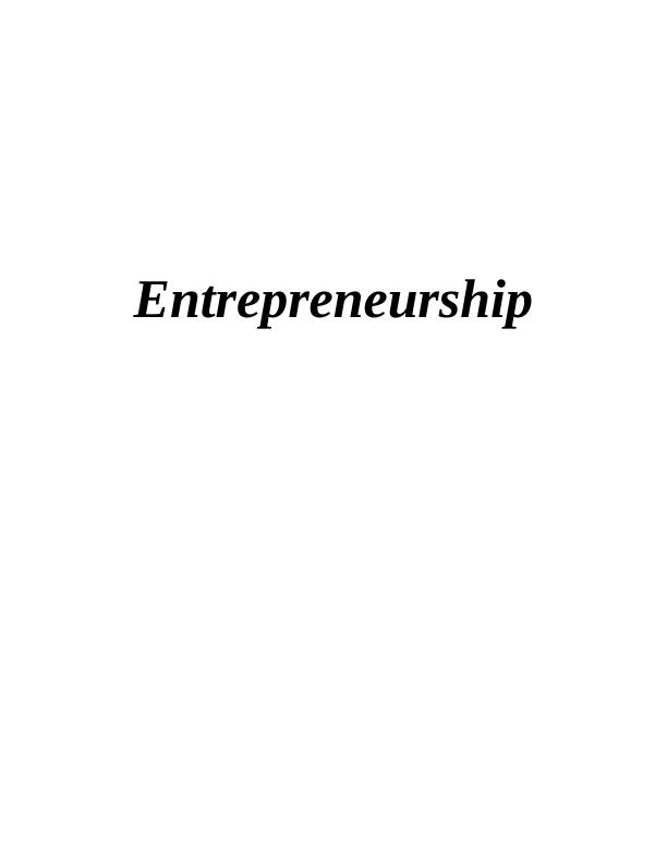 Entrepreneurship Assignment | Small Business Enterprises_1