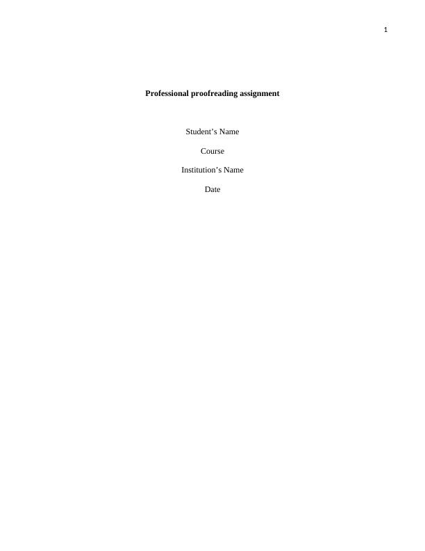 Professional Proofreading Assignment_1