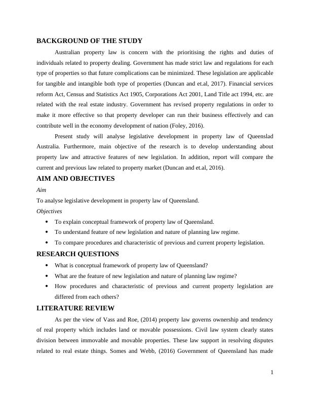 Legislative Development in Property Law of Queensland : Assignment_3