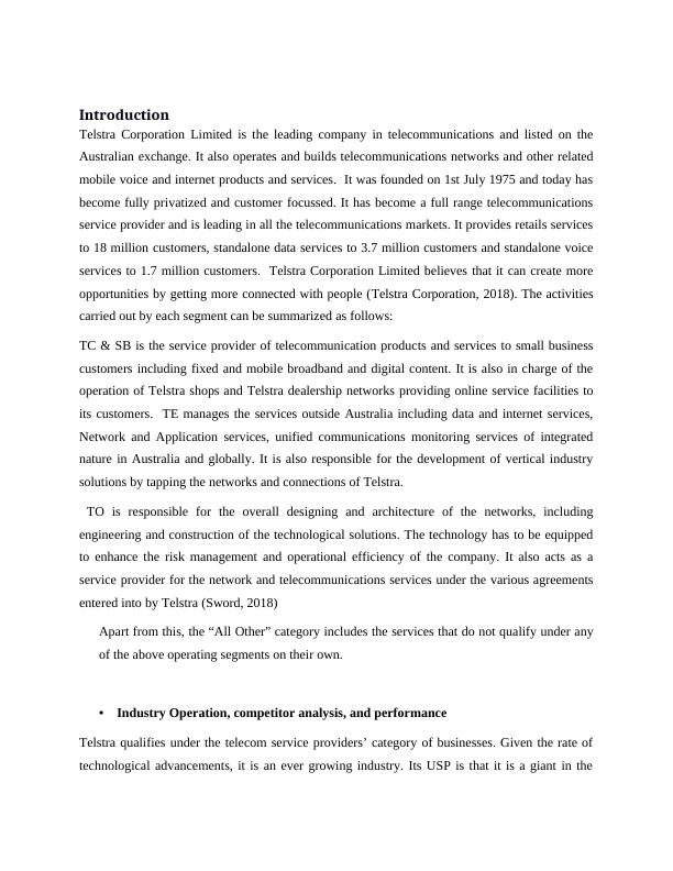 Telstra Corporation Annual Report Analysis_4