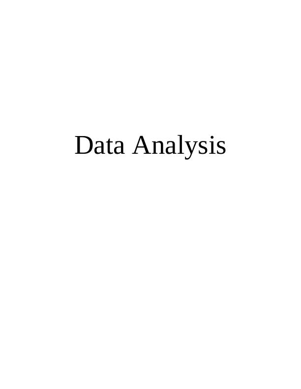Data Analysis | Assignment_1