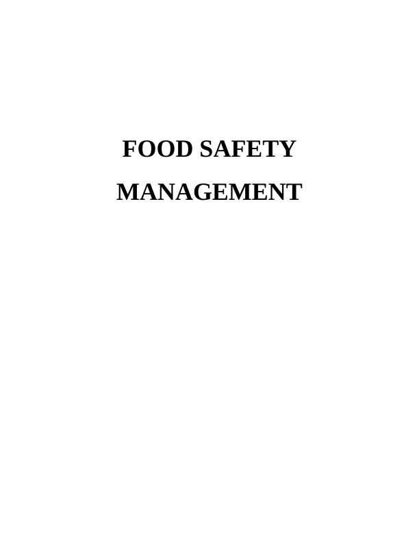 Food Safety Management Assignment : Gordon Ramsay_1