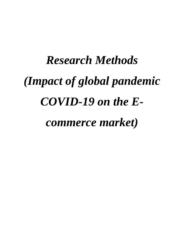 Impact of global pandemic COVID-19 on the Ecommerce market_1