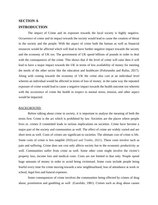 Impact of Crime on Society and Economy: A Comparative Analysis