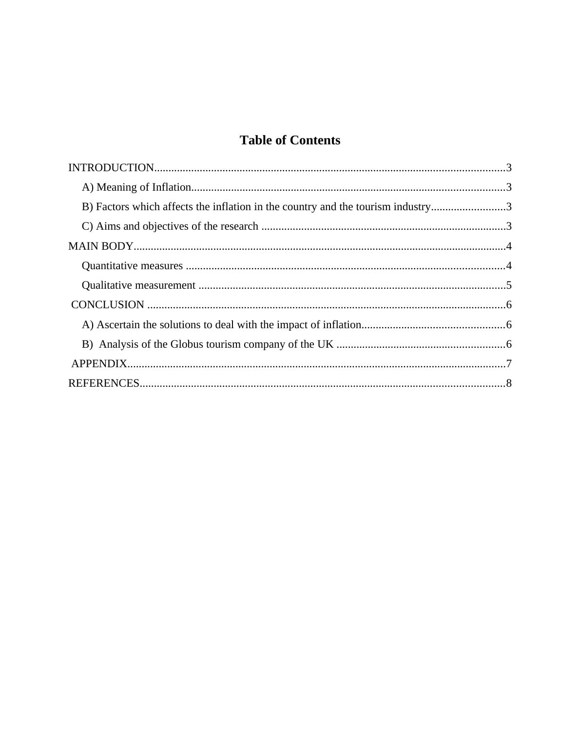 Impact Of Inflation On Uk Tourism Industry - Desklib