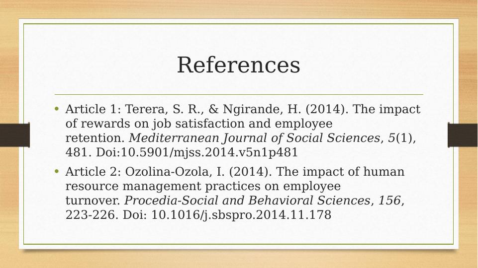 Impact of Rewards on Employee Turnover and Retention | HRMT20024_2