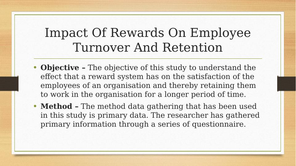 Impact of Rewards on Employee Turnover and Retention | HRMT20024_3