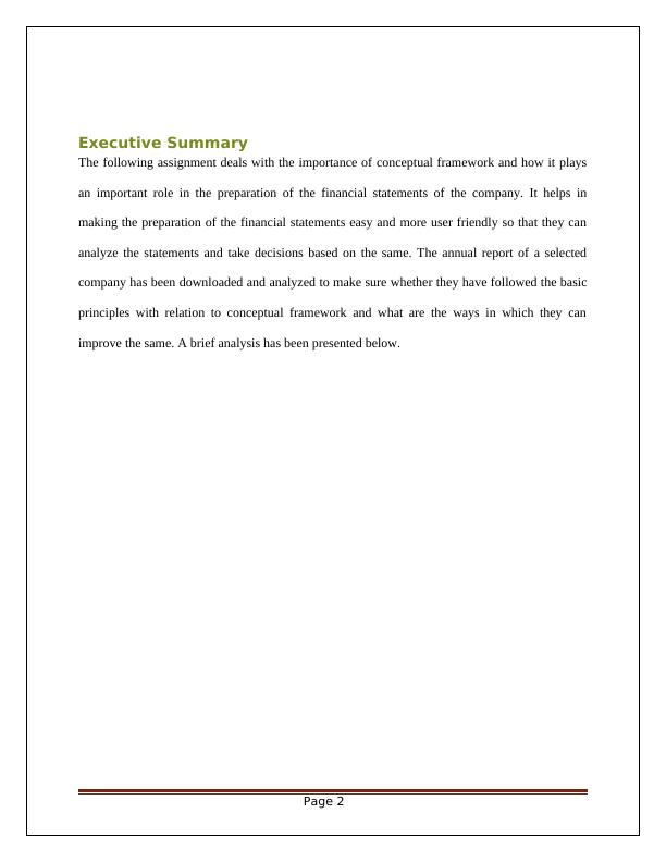 Analysis of Conceptual Framework in Preparation of Financial Statements ...