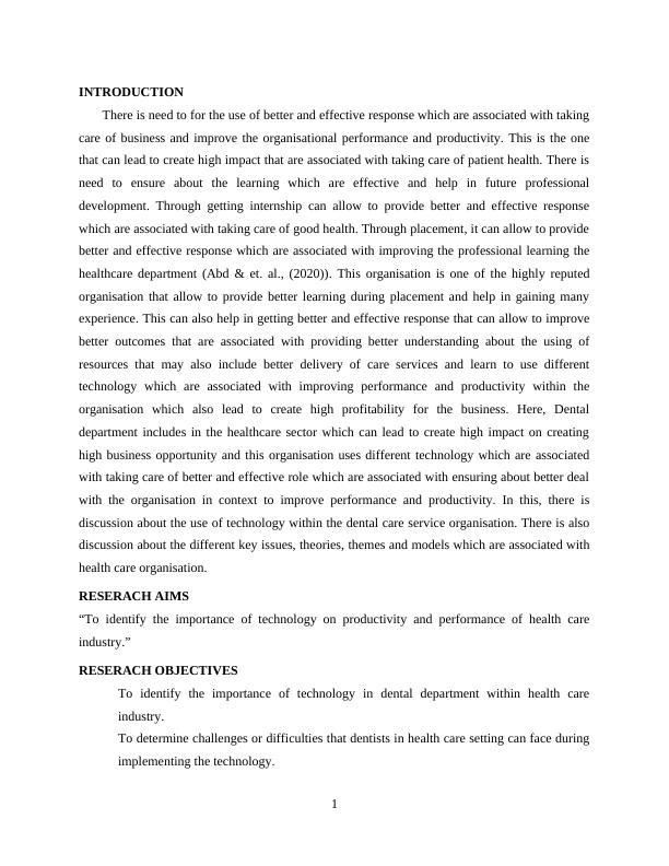 Importance of Technology in Dental Department within Healthcare