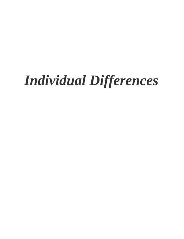 Individual Differences: Data Collection, Hypothesis Testing and Analysis_1