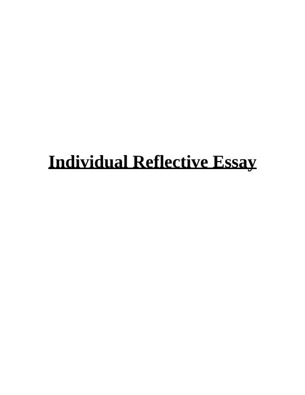 reflective essay on learning theories