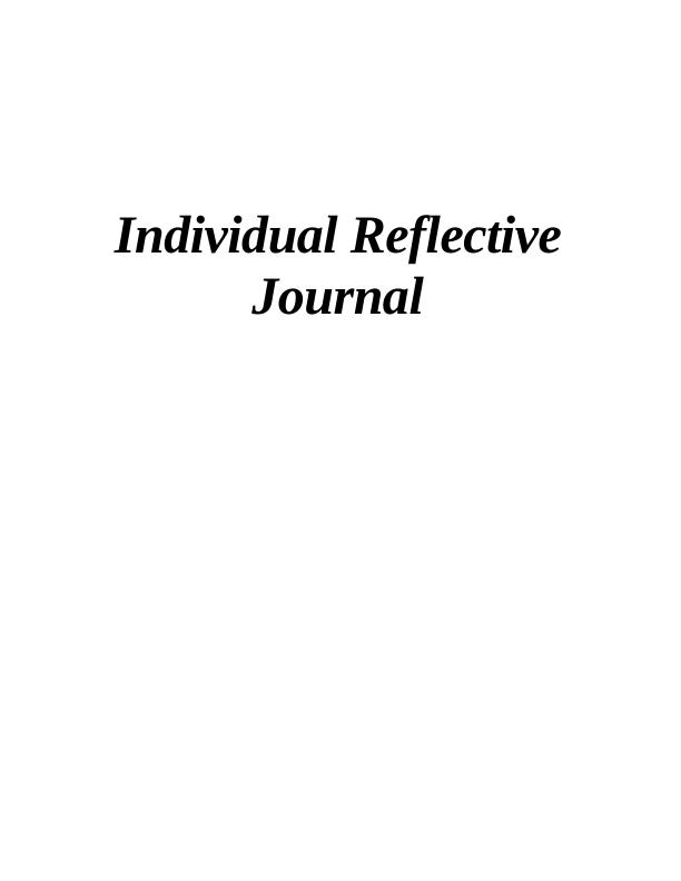 Individual Reflective Journal: Developing Skills for Employability and Professional Growth_1