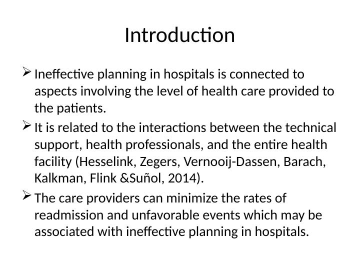 Effects of Ineffective Discharge Planning in Hospitals_2