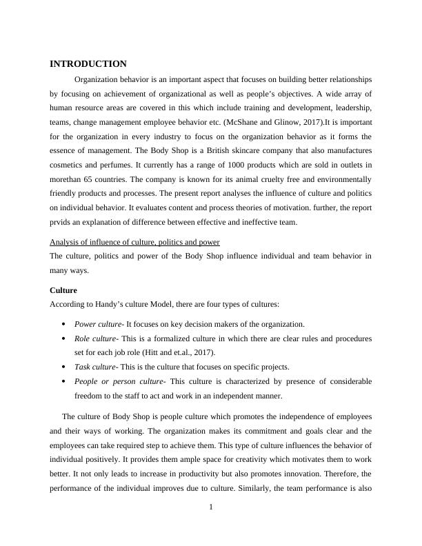 Influence of Culture, Politics and Power on Organizational Behavior: A Case Study of The Body Shop_3