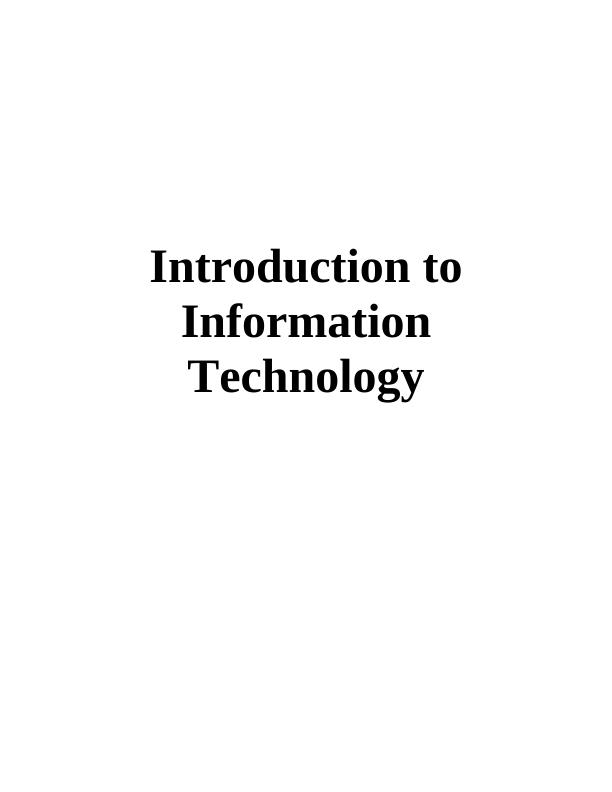 Introduction to Information Technology and its Impact on Marks and Spencer_1