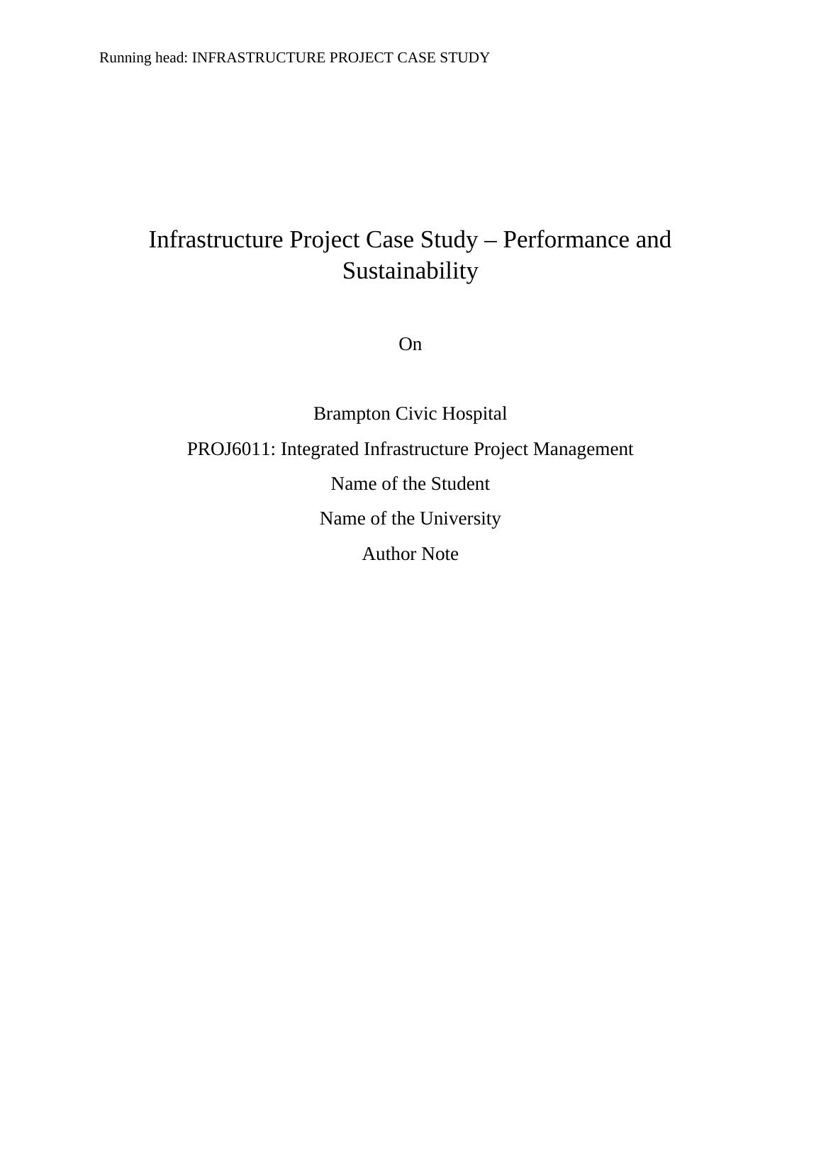 case study infrastructure project