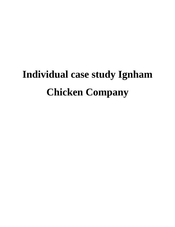 Financial Performance Analysis of Ingham Chicken Company_1