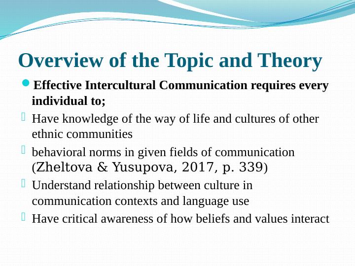 Intercultural Communication: Theory, Examples, And Practices