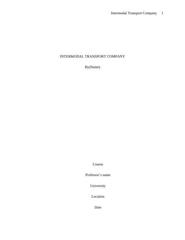 Intermodal Transport Company: Features, Challenges, and Logistics Strategies_1