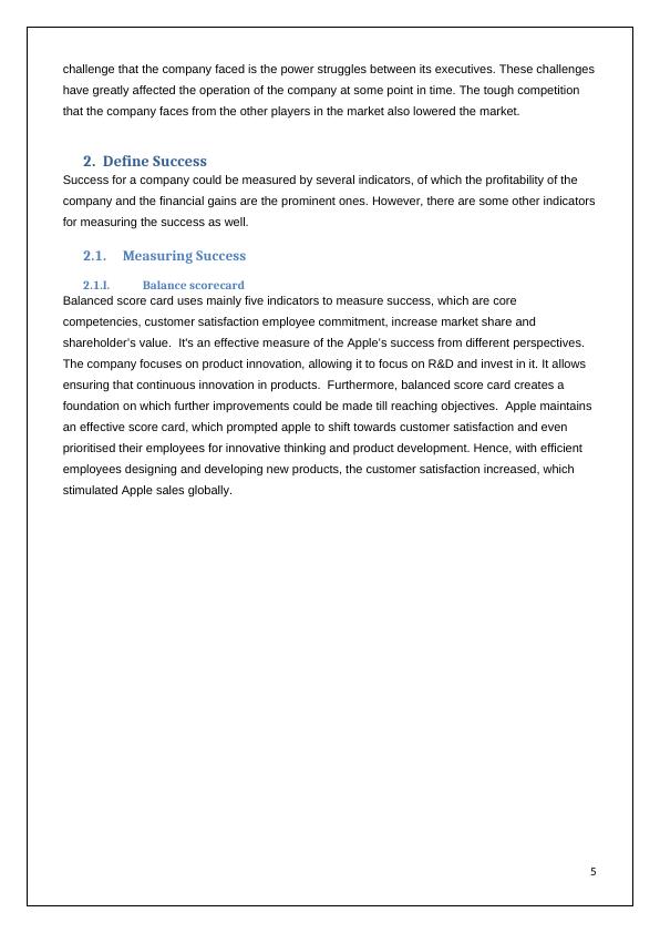 Internal Analysis of Apple: Value Chain Analysis and Success Factors