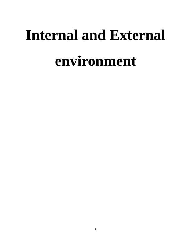 internal-and-external-environment-desklib