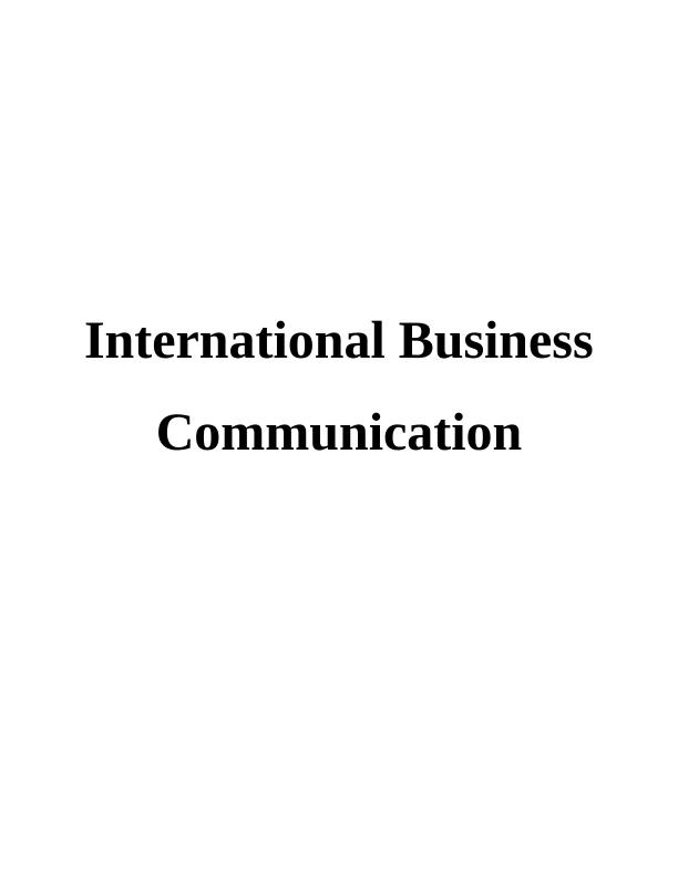 International Business Communication: Strategies for Success in China_1