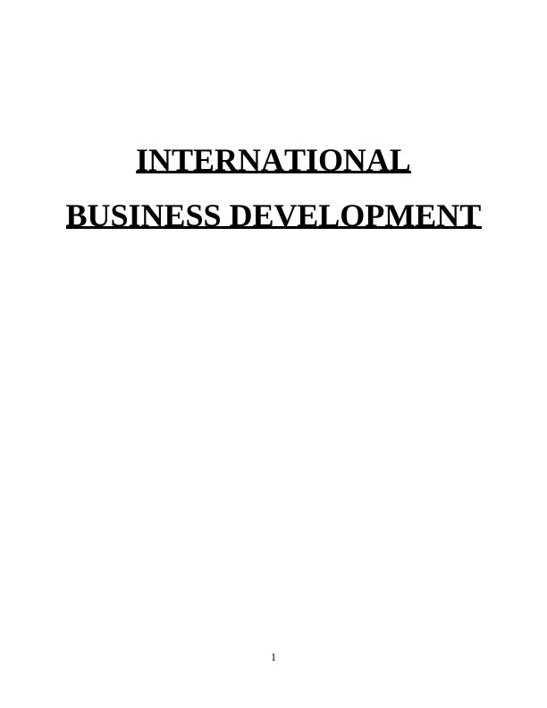 International Business Development: Opportunities and Threats for House of Dorchester in India_1