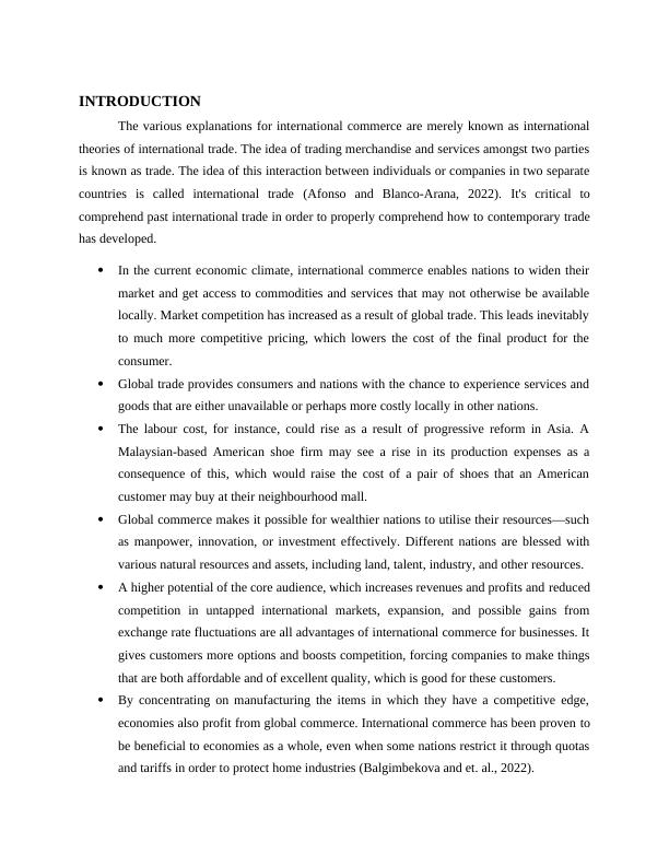 International Economics: Aspects of Global Trade and Interconnectedness ...