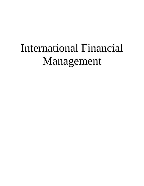 International Financial Management for Tesco PLC_1