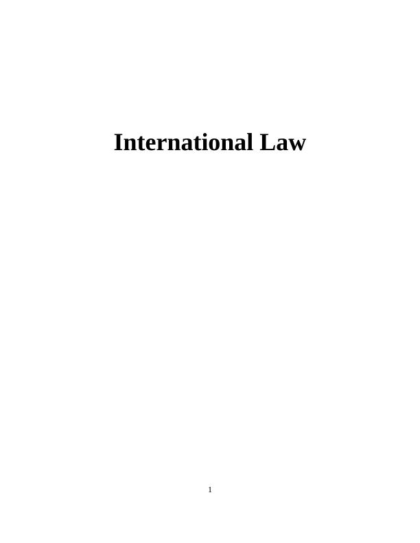 International Law and War Crimes Prosecution Desklib
