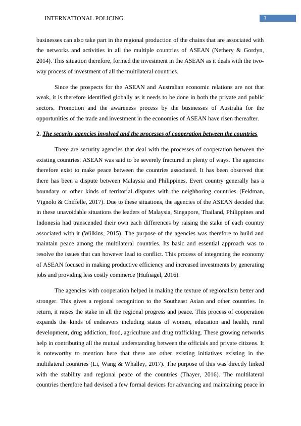 International Policing Recent Developments in Multilateral Cooperation