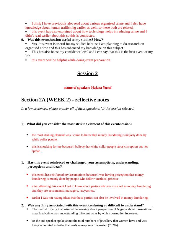 Reflective Notes on International Security Praxis, Learning Journal Template_3