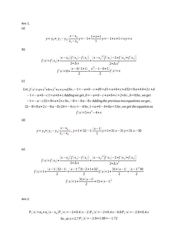 Numerical Analysis: Interpolation and Approximation_1