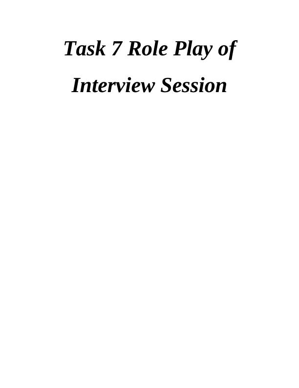 Role Play of Interview Session for Restaurant Manager Job Position_1