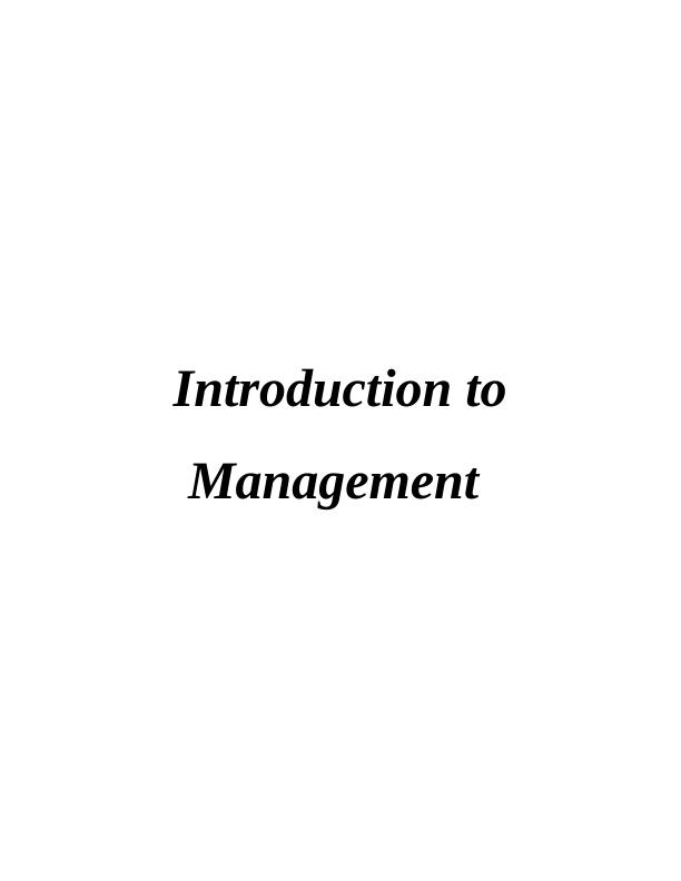 Introduction to Management - Written Assessment_1