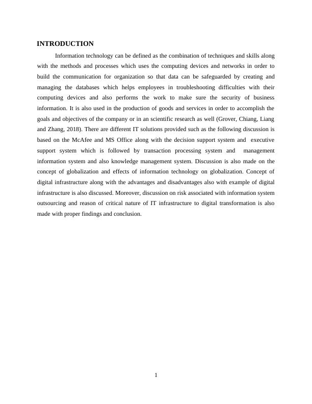 IT Solutions, Globalization, Digital Infrastructure, Risks of Outsourcing