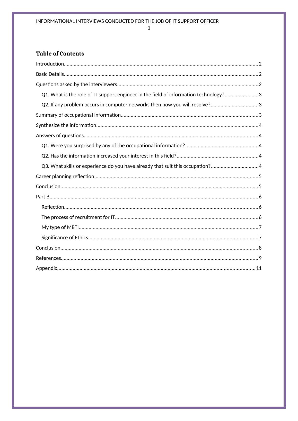 Informational Interviews For IT Support Officer Job