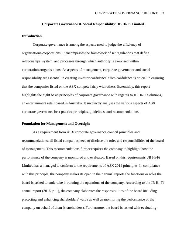 Corporate Governance & Social Responsibility Report: JB Hi-Fi Limited_3