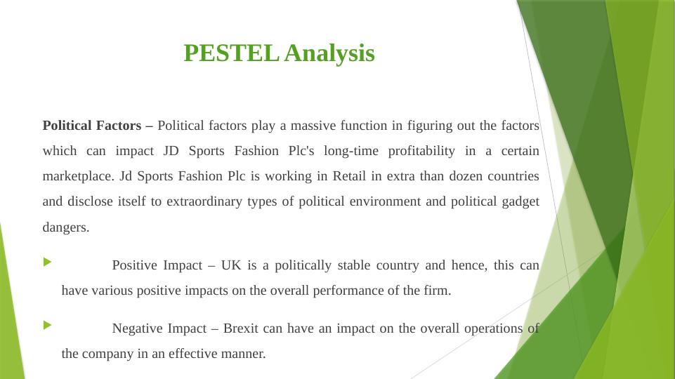 PESTEL and SWOT Analysis of JD Sports Fashion Plc