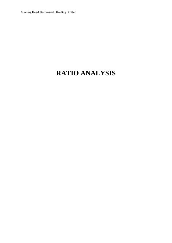 Ratio Analysis of Kathmandu Holding Limited_1