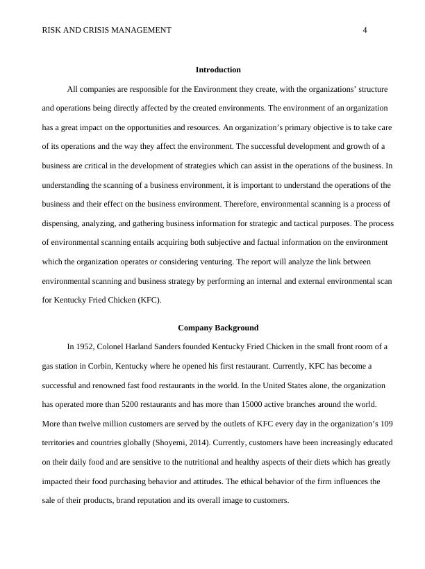Environmental Scanning and Business Strategy: A Case Study of Kentucky Fried Chicken (KFC)_4