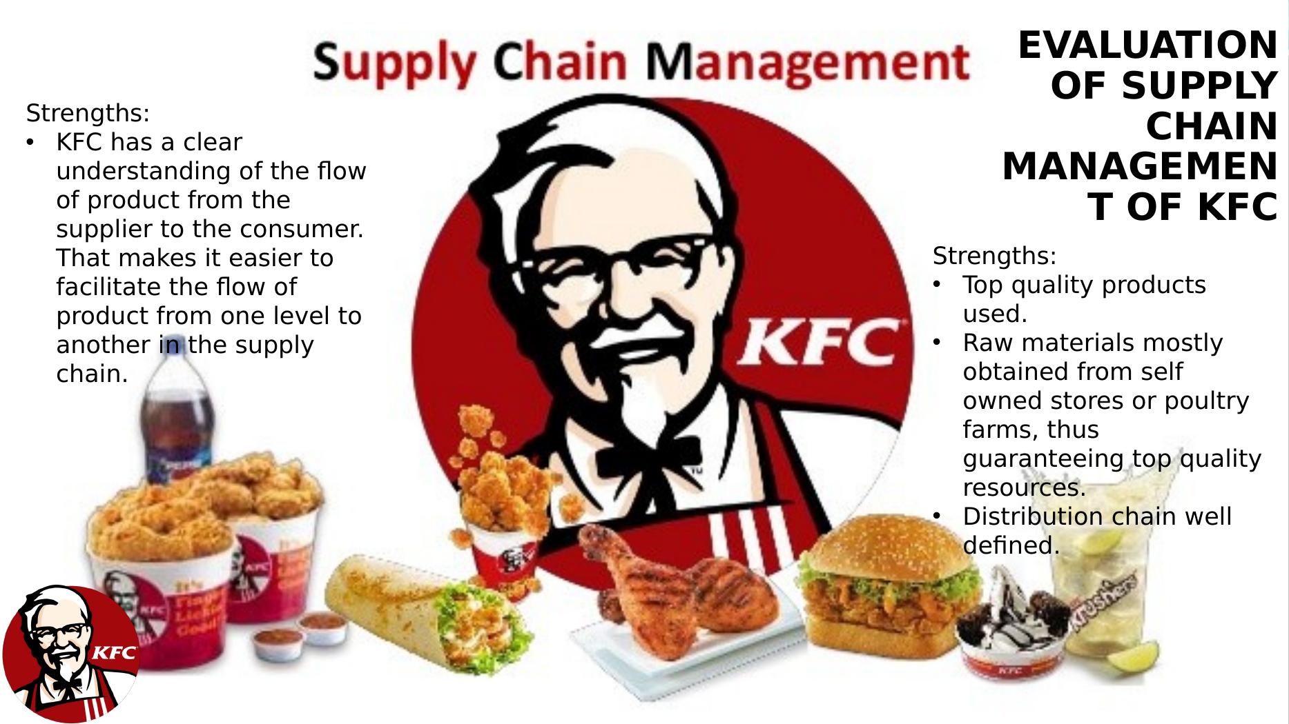 kfc supply chain management case study pdf