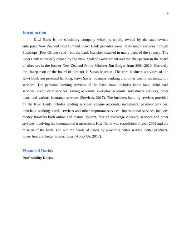 Financial Analysis of Kiwi Bank: Ratio Analysis and Project Evaluation_4