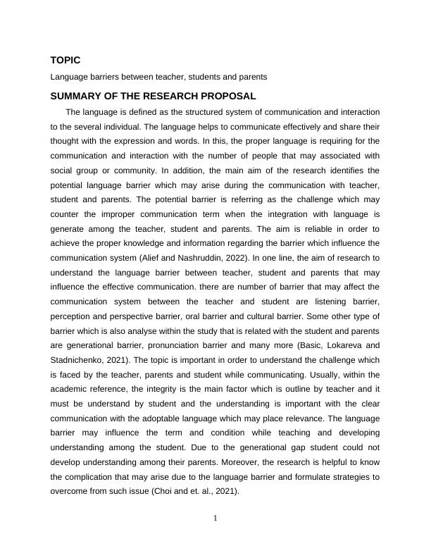 Language Barriers Between Teacher, Students and Parents Desklib