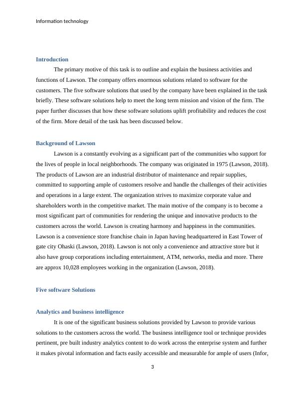 Lawson's Software Solutions for Business Analytics, Healthcare Revenue Cycle, Learning, Talent