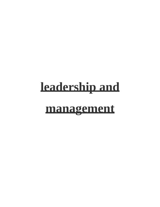 leadership theories case study