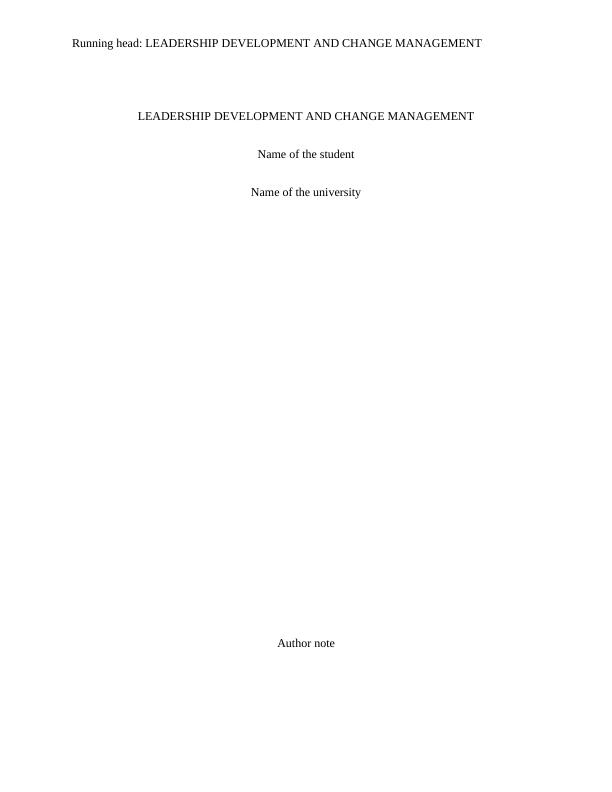 leadership and change management dissertation