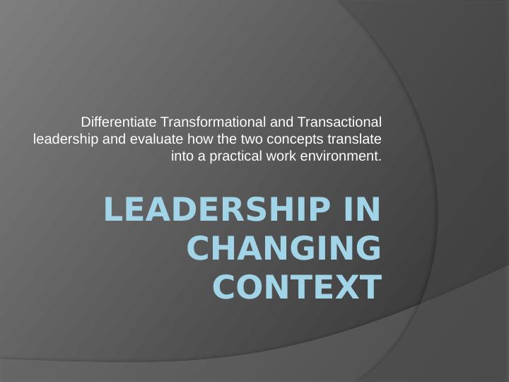 Transformational vs Transactional Leadership in Fast Food Restaurant_1